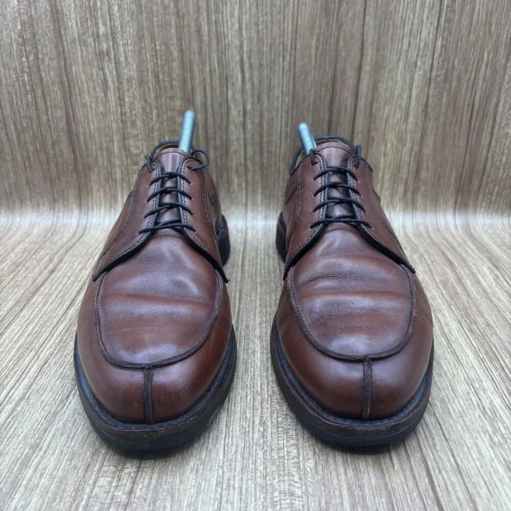 Allen Edmonds Stockbridge Brown Leather Split Toe Derbys  Mens Size 9.5 D #3754‎